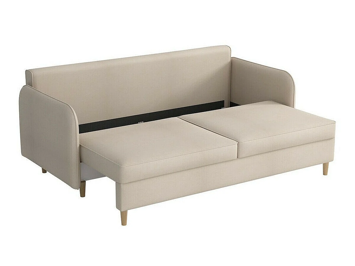 Canapé convertible 3 places en tissu gris COLUMBUS 95x209x100 cm