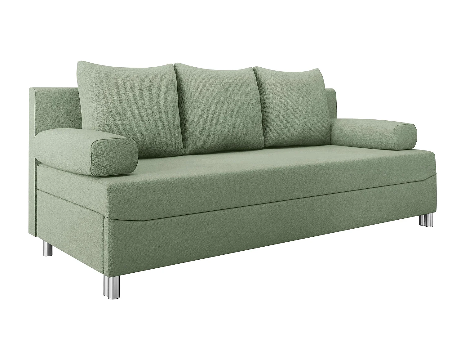 Canapé convertible 2 places en tissu vert 86x192x80 cm