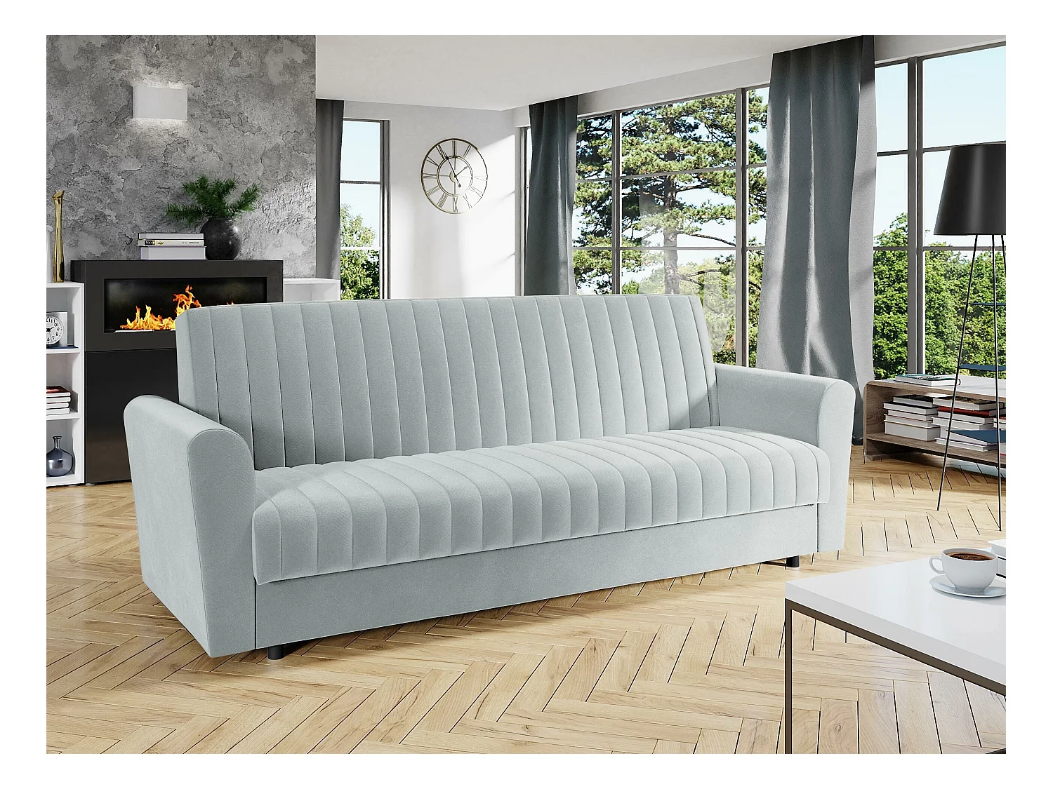 Sofá cama Columbus 142, Cama com arrumação, 9x23x9cm