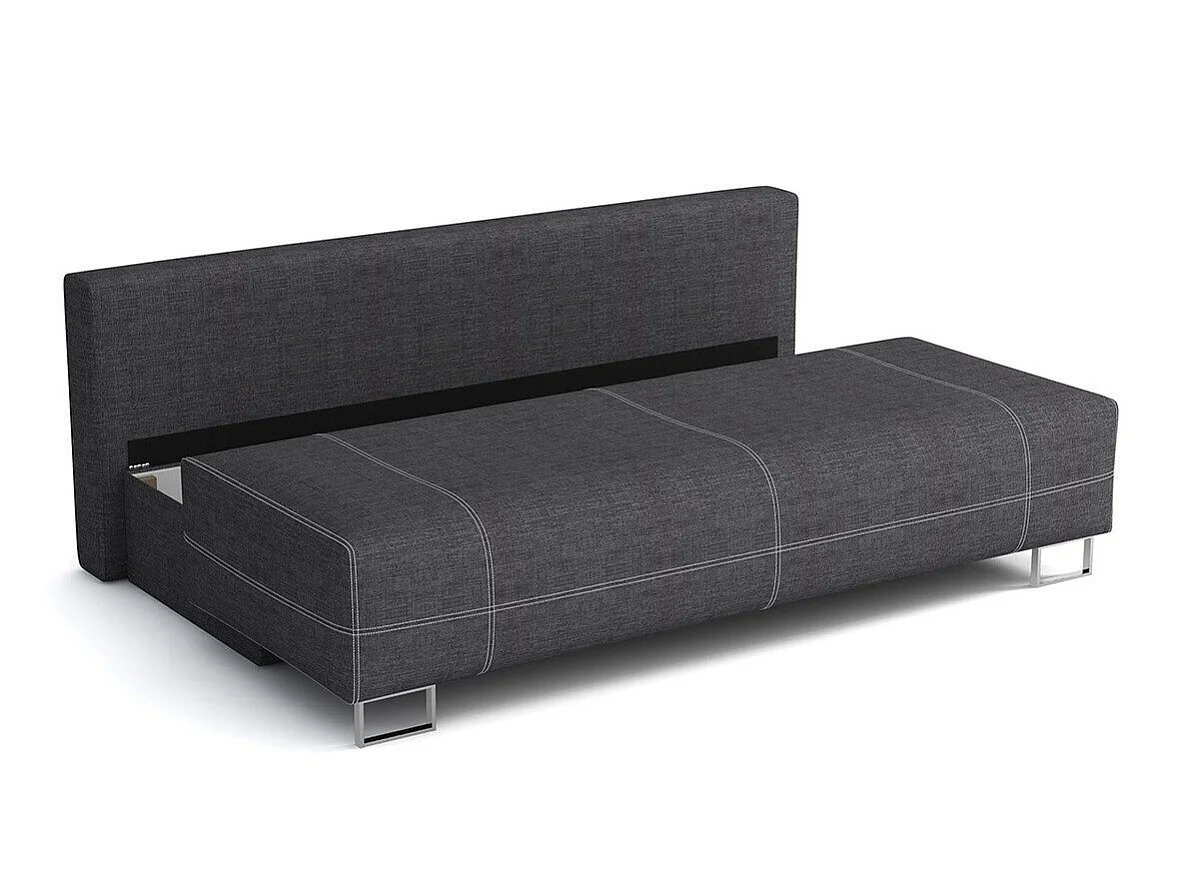 Canapé convertible 4 places en tissu gris COLUMBUS 90x200x90 cm