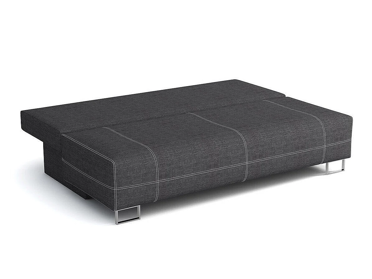 Canapé convertible 4 places en tissu gris COLUMBUS 90x200x90 cm