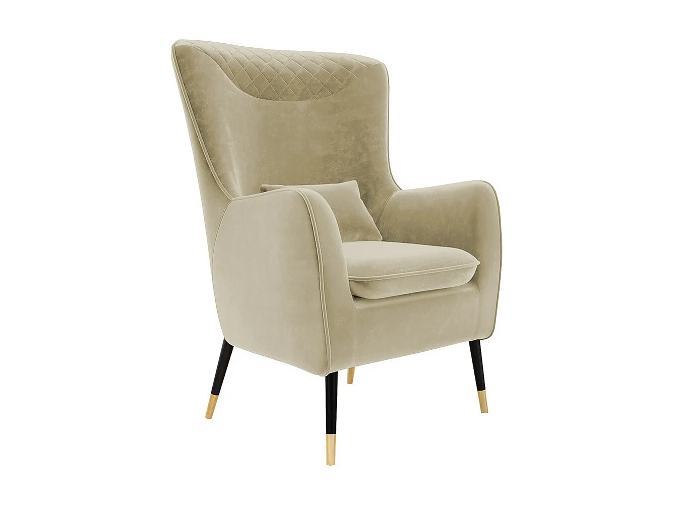 Fauteuil Orem 114, Brun clair, 103x79x87cm, Tapisserie, Pieds: Métal