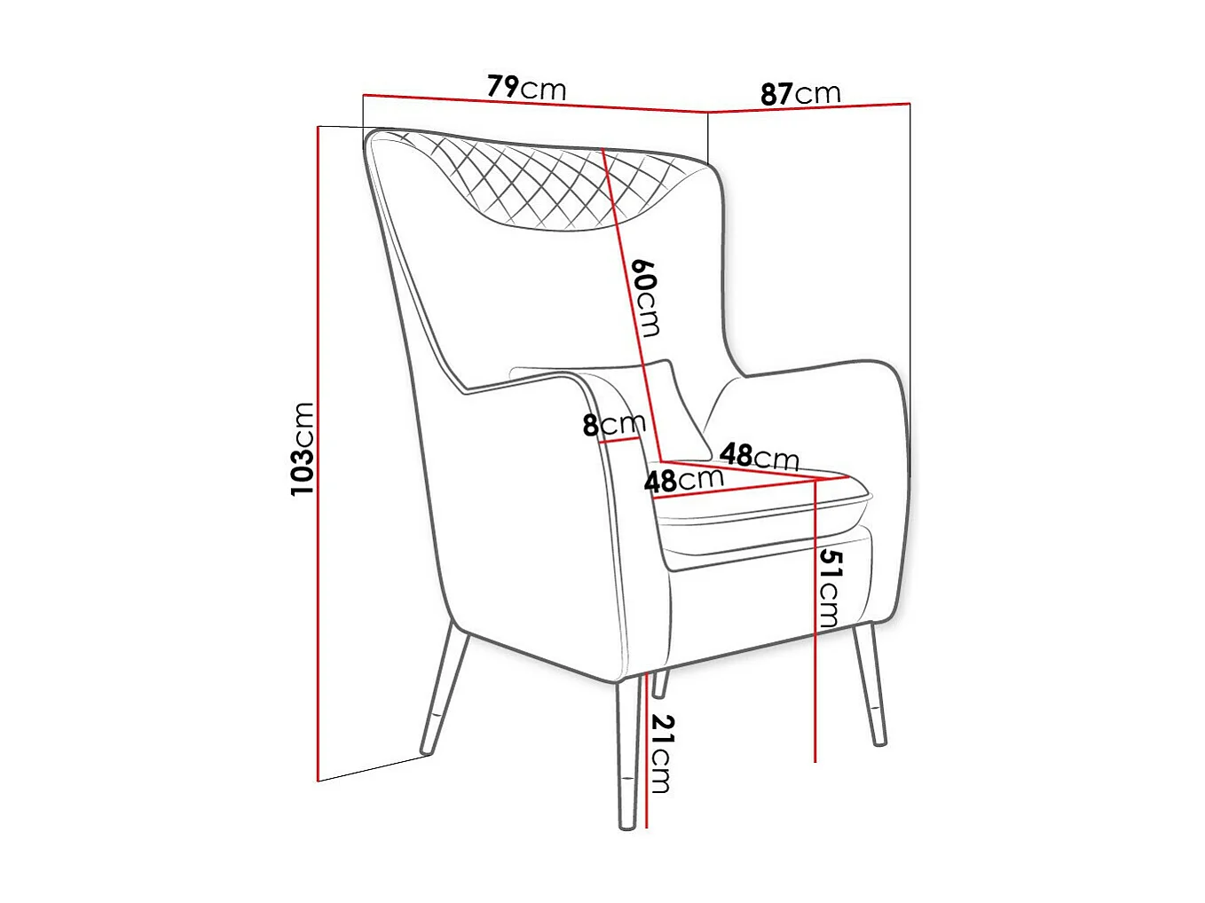 Fauteuil Orem 114, Brun clair, 103x79x87cm, Tapisserie, Pieds: Métal