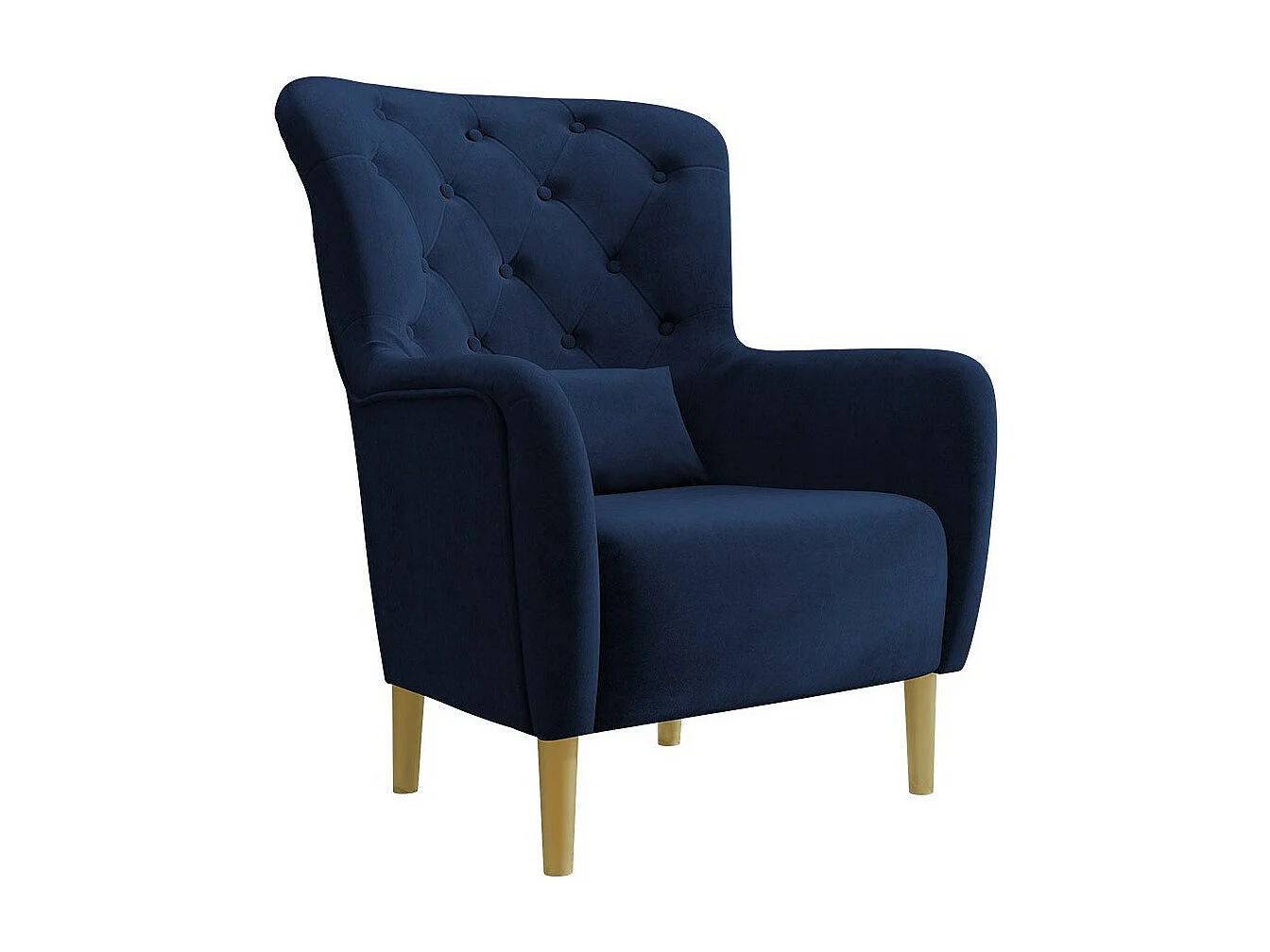 Sillón Orem 113, Azul, 105x82x89cm, Tapiz, Patas: Madera