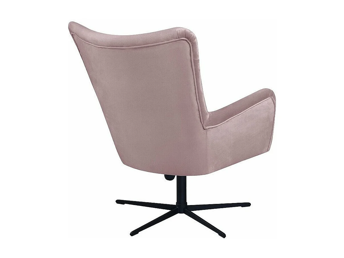 Fauteuil Marana 100, Rose, 95x75x83cm, Tapisserie, Pieds: Métal