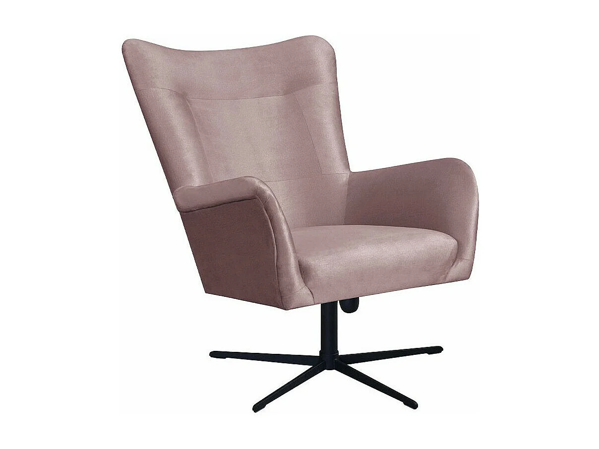 Sillón Marana 100, Rosa, 95x75x83cm, Tapiz, Patas: Metal