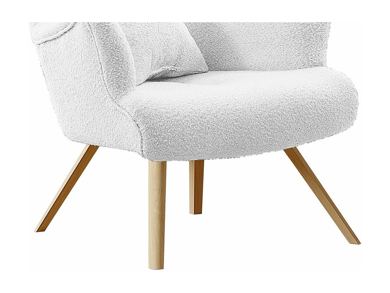 Sillón Clovis 106, Rosa, 100x76x90cm, Tapiz, Patas: Madera