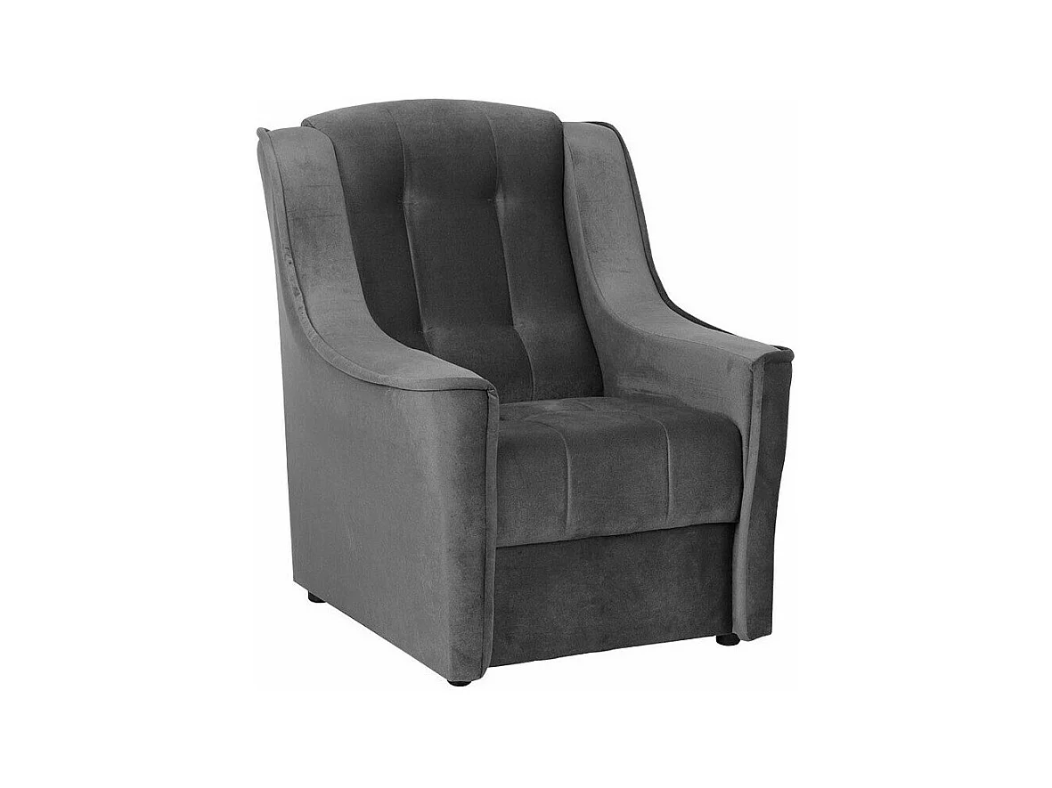 Fauteuil Providence 108, Gris, 93x90x83cm, Tapisserie, Pieds: Plastique