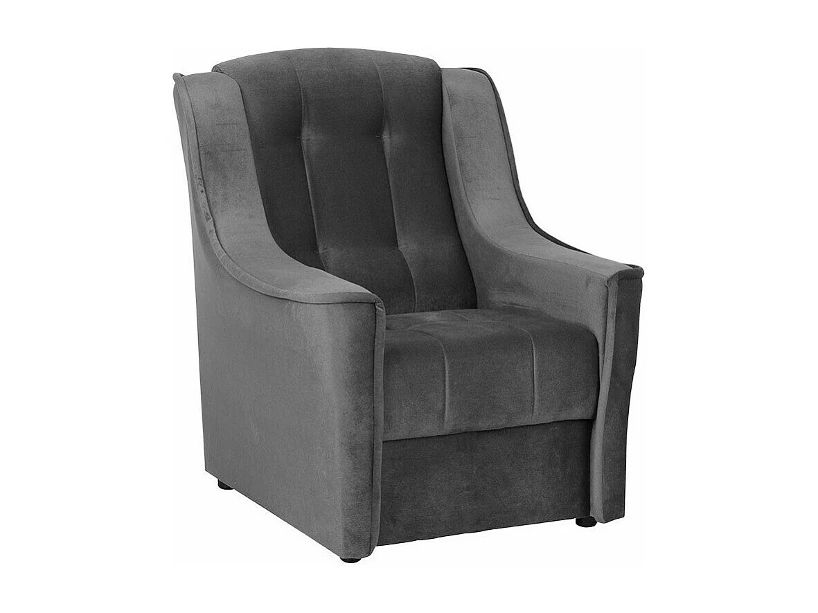 Fauteuil Providence 108, Gris, 93x90x83cm, Tissu, Pieds: Plastique