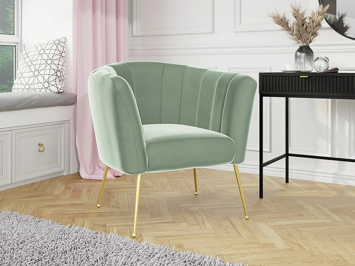 Fauteuil Orem 112, Turquoise, 83x85x82cm, Tissu, Pieds: Métal