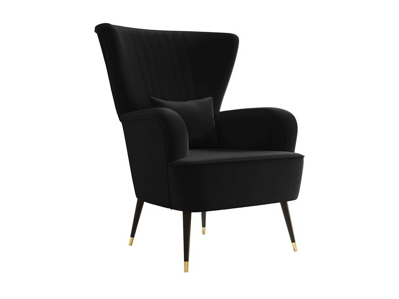 Fauteuil Orem 111, Noir, 103x82x85cm, Tapisserie, Pieds: Métal