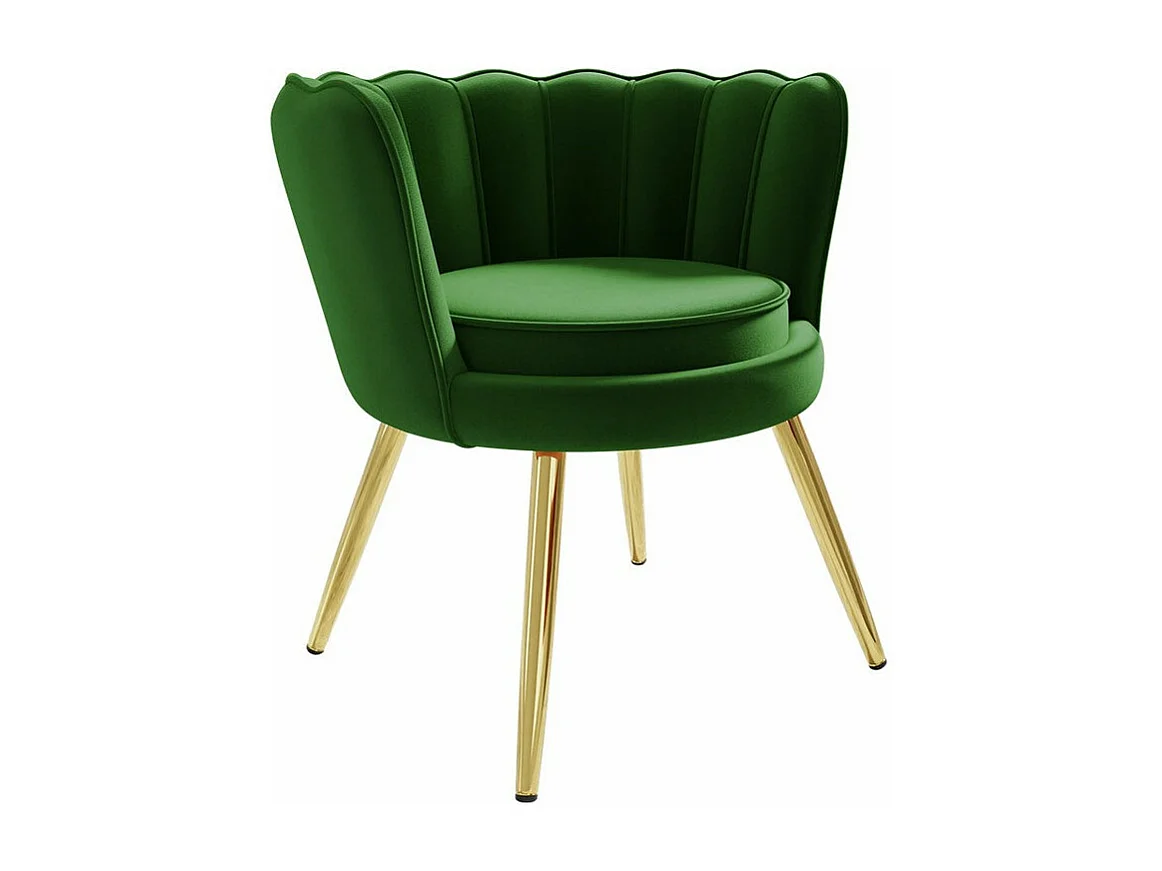 Sillón Comfivo 319, Verde, 75x76x72cm, Tapiz, Patas: Metal