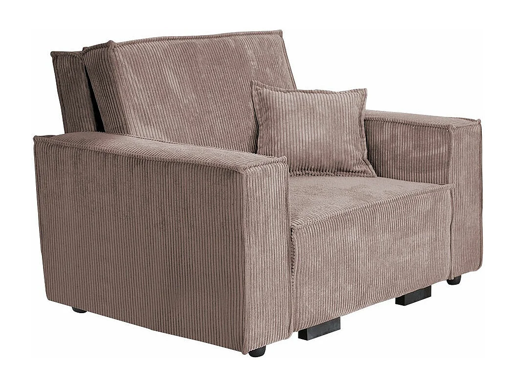 Poltrona Columbus 180, Fucsia, 85x123x98cm, Arazzo, Gambe: Legno, Mobile già assemblato