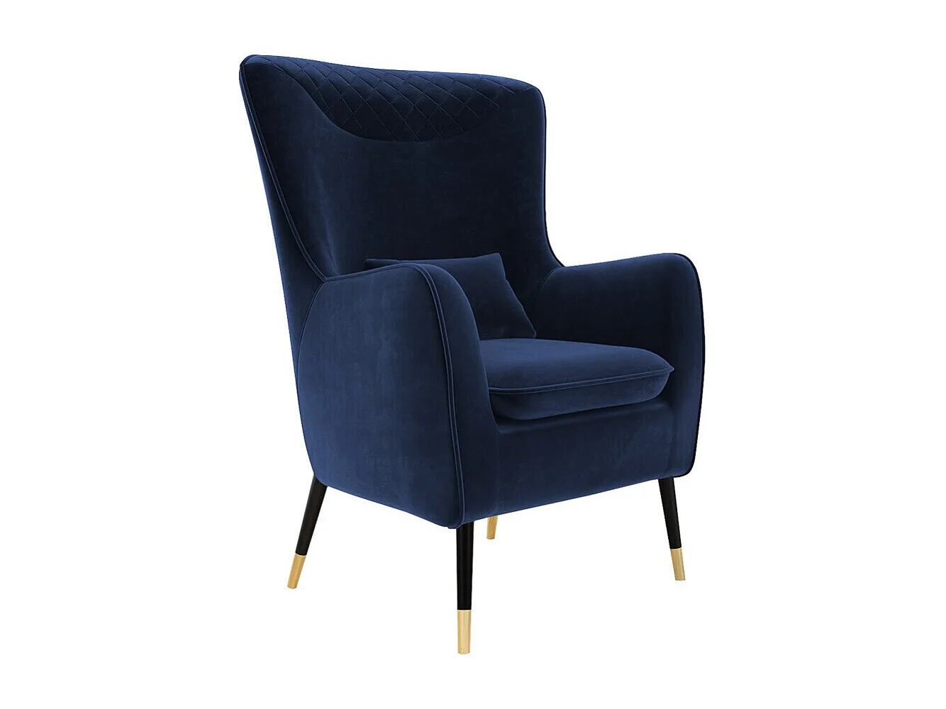 Fauteuil Orem 114, Bleu, 103x79x87cm, Tapisserie, Pieds: Métal