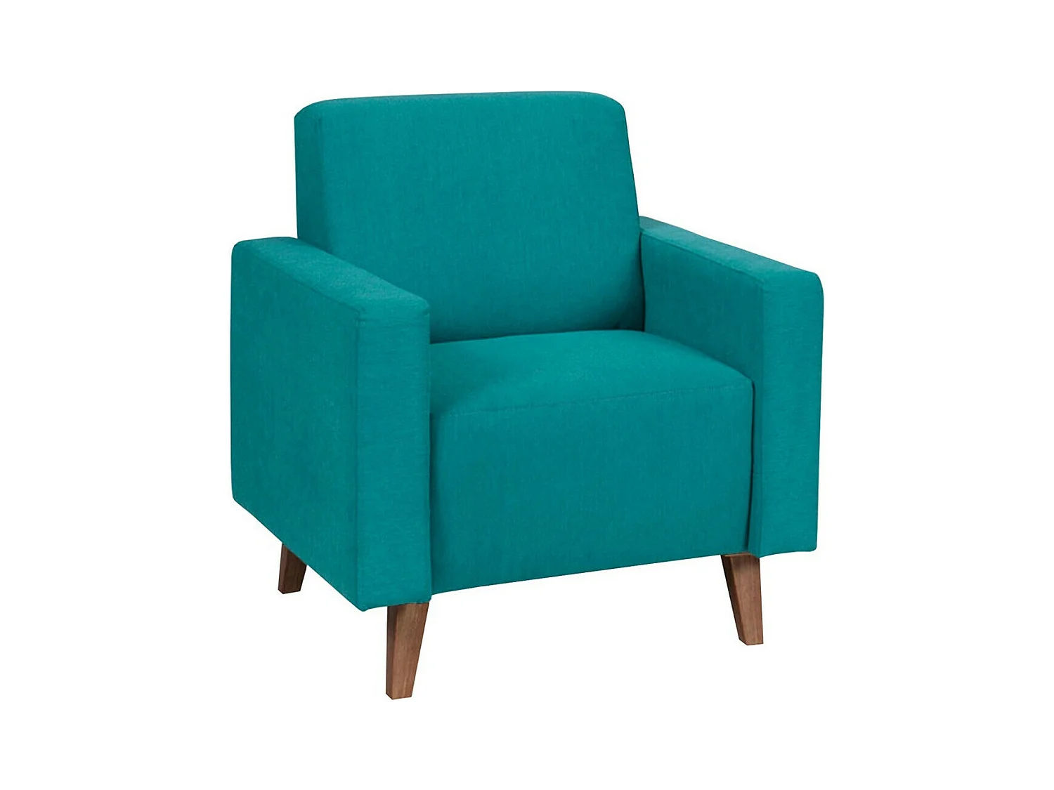 Fauteuil Providence D102, Turquoise, 80x75x75cm, Tapisserie, Pieds: Plastique