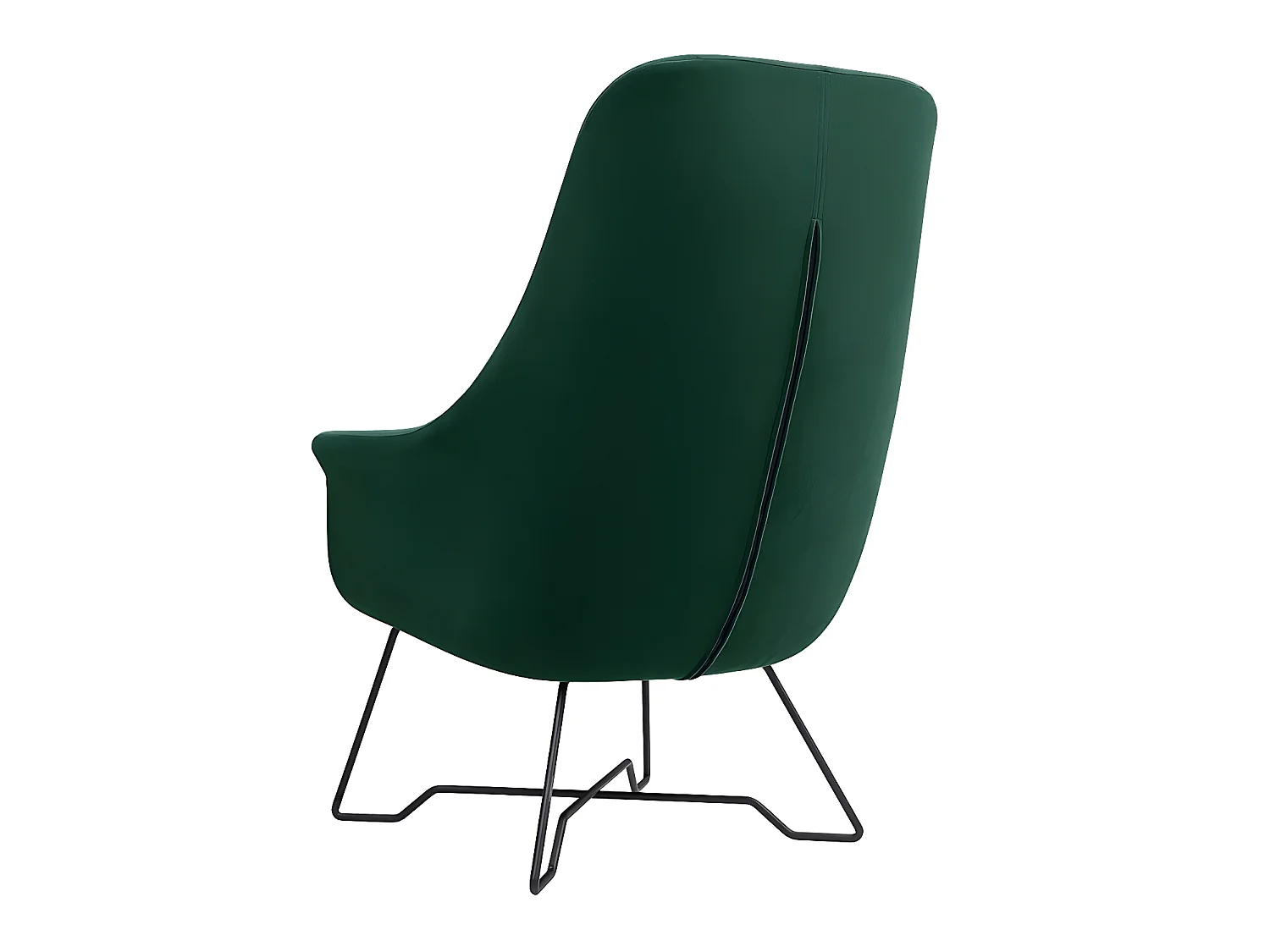 Fauteuil Kingston 135, Vert, 102x73x83cm, Tissu, Pieds: Métal
