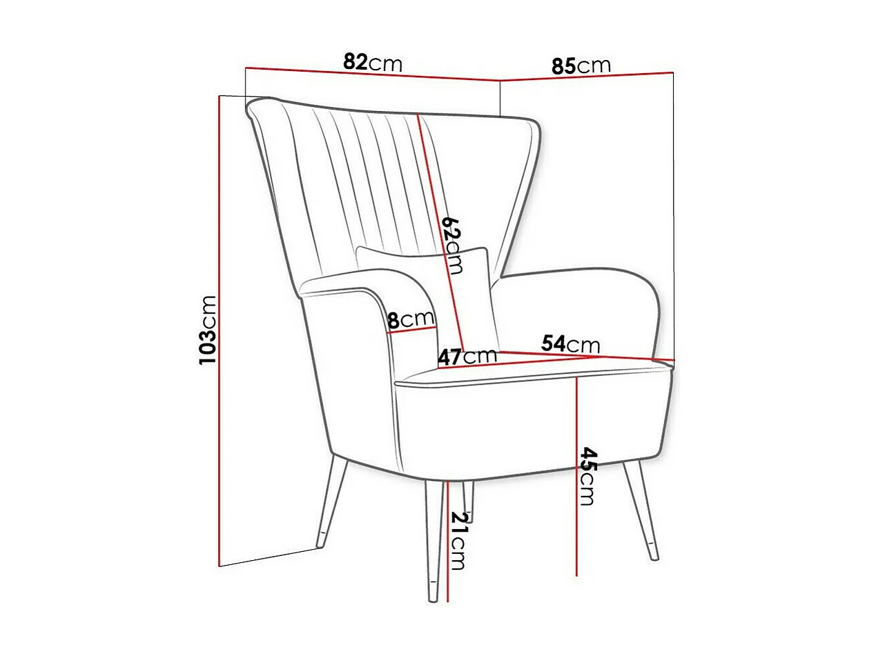 Poltrona Orem 111, Grigio, 103x82x85cm, Arazzo, Gambe: Metallo