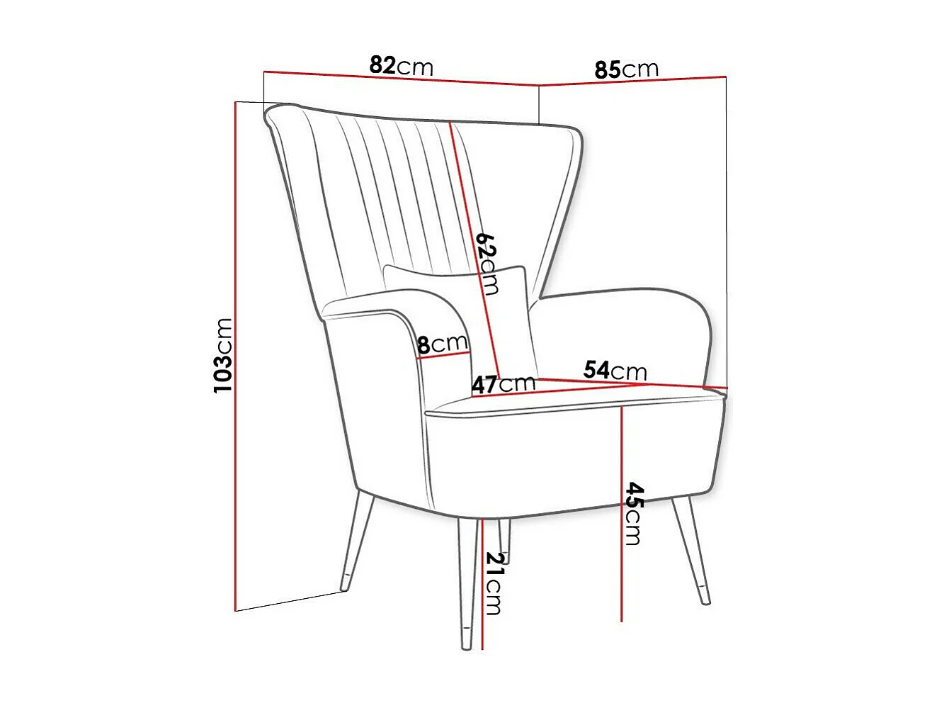 Fauteuil Orem 111, Bleu, 103x82x85cm, Tapisserie, Pieds: Métal