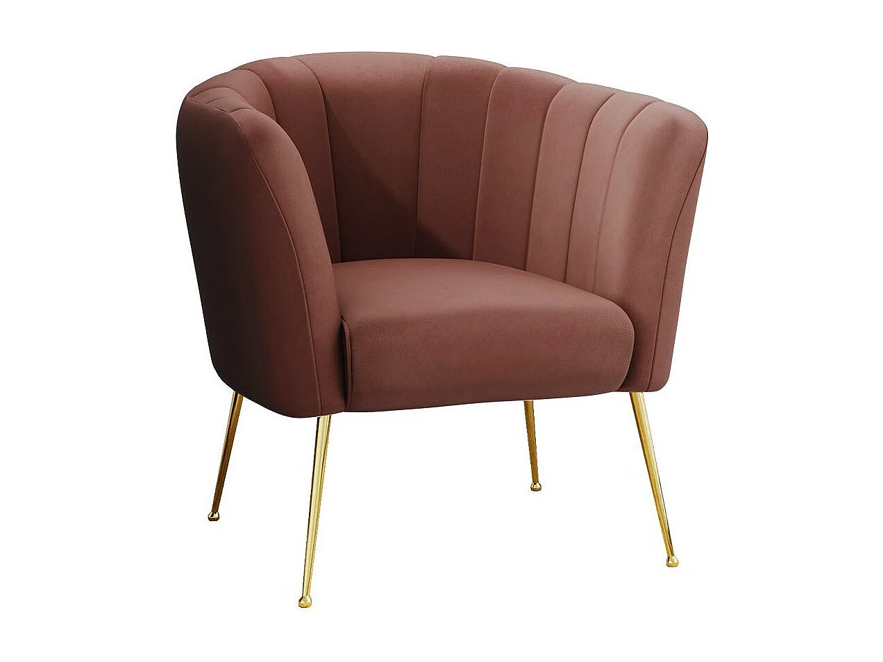 Sillón Orem 112, Rosa, 83x85x82cm, Tapiz, Patas: Metal