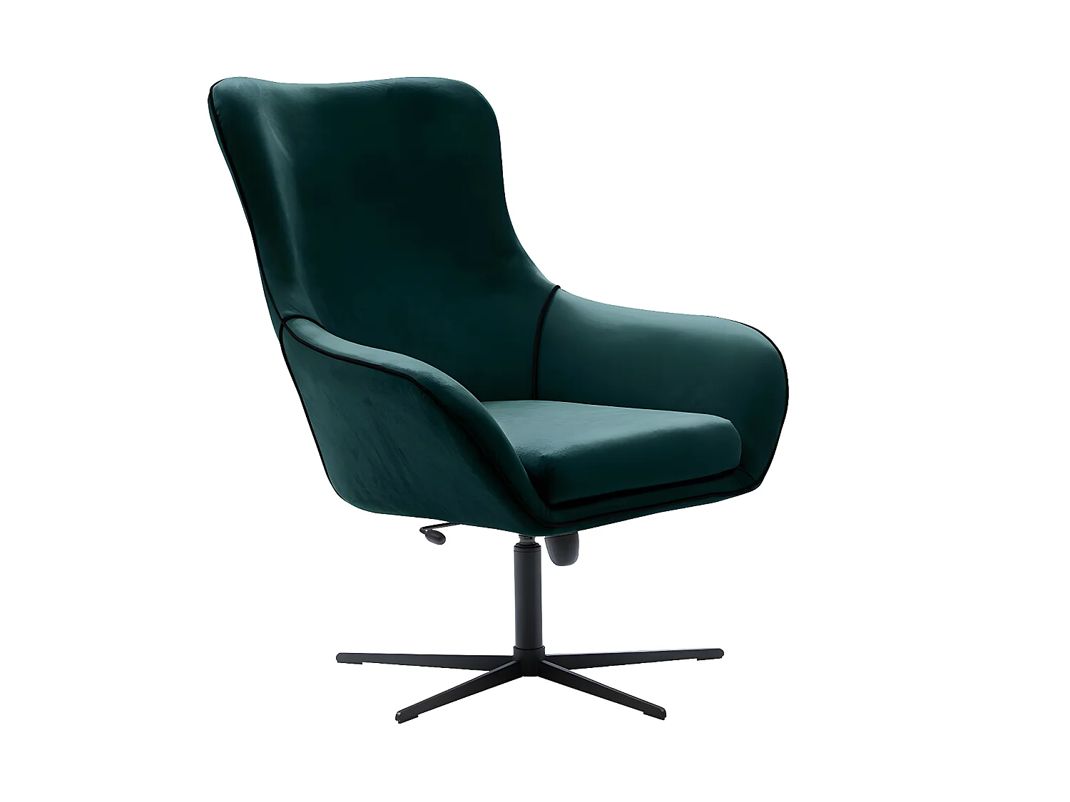 Fauteuil Kingston 136, Vert, 110x88x88cm, Tapisserie, Pieds: Métal