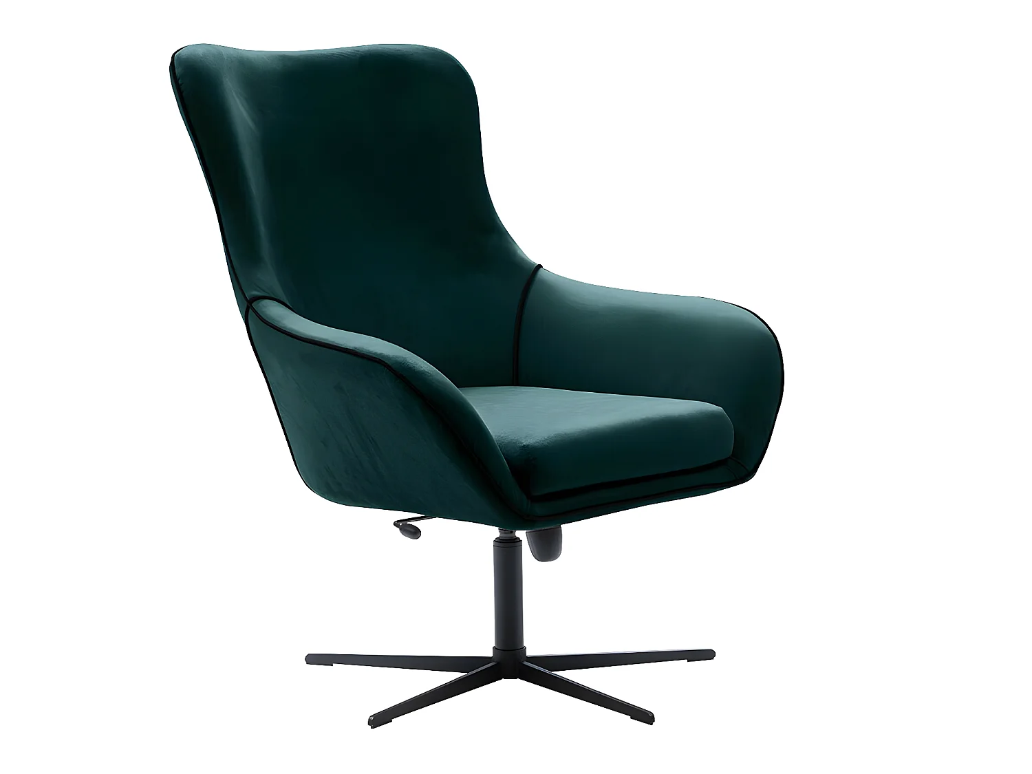 Fauteuil Kingston 136, Vert, 110x88x88cm, Tissu, Pieds: Métal