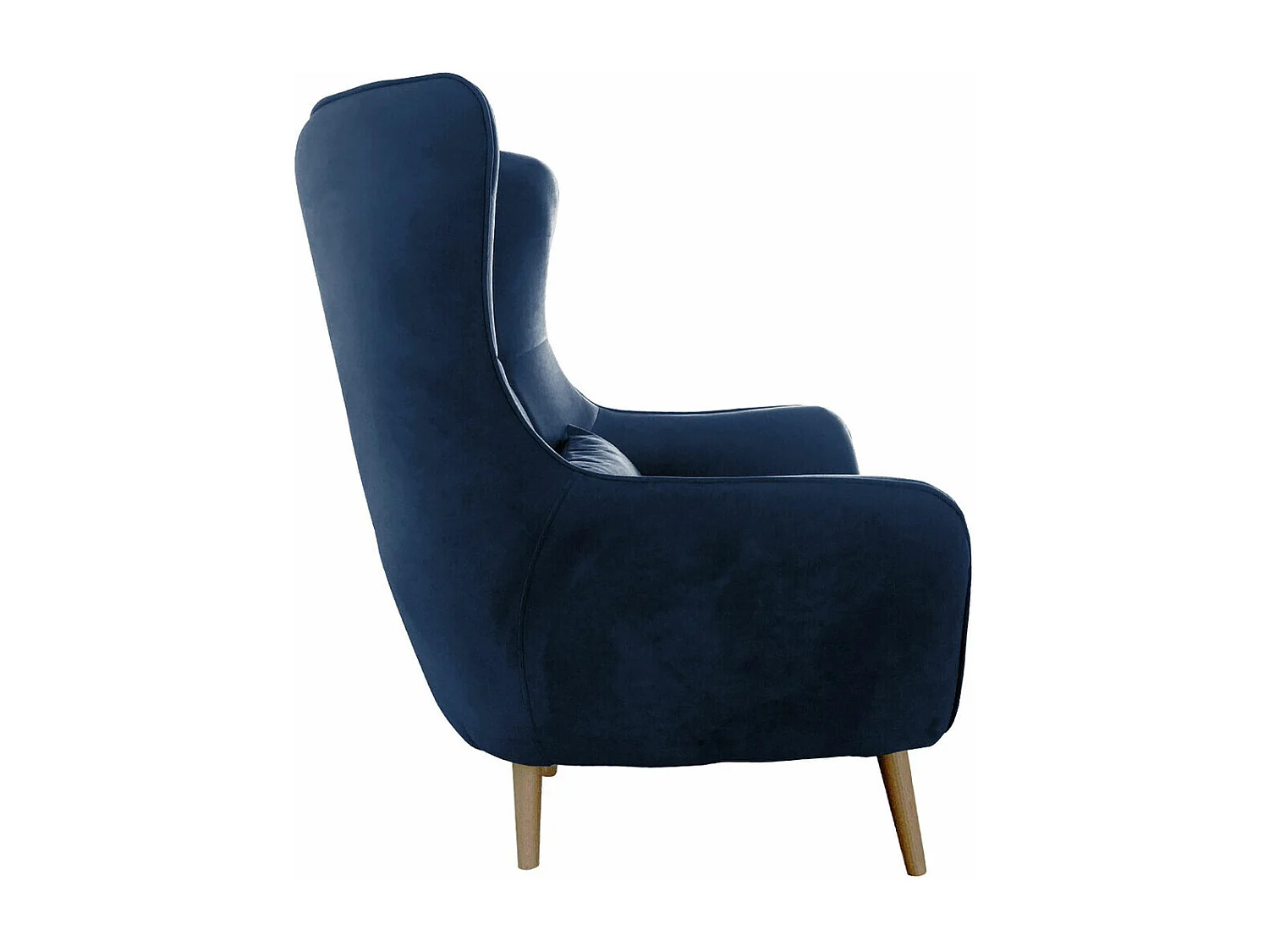 Fauteuil Comfivo 206, Bleu, 106x80x95cm, Tissu, Pieds: Bois