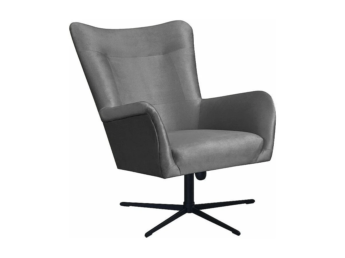 Sillón Marana 100, Gris, 95x75x83cm, Tapiz, Patas: Metal