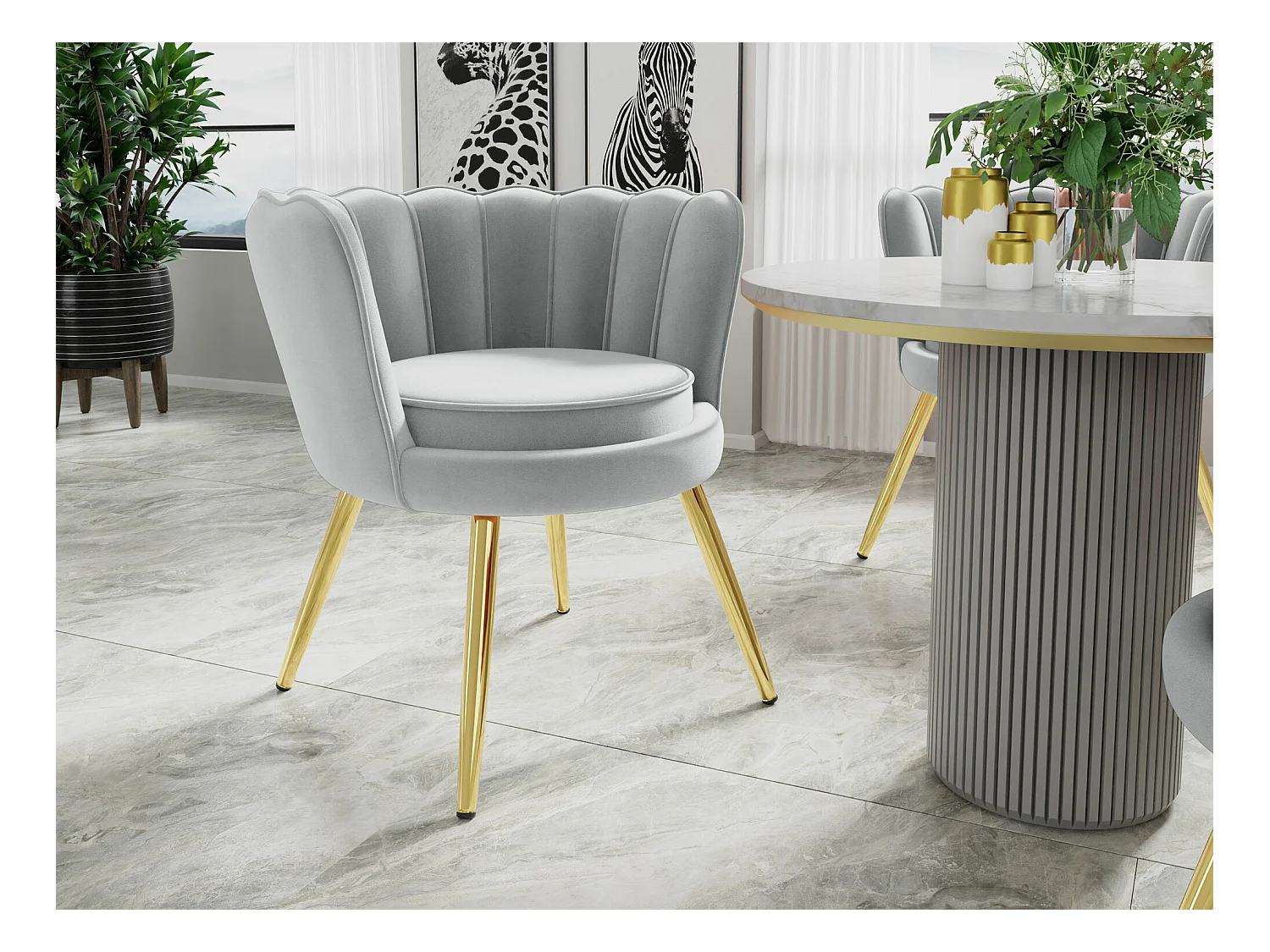 Fauteuil Comfivo 319, Gris, 75x76x72cm, Tapisserie, Pieds: Métal