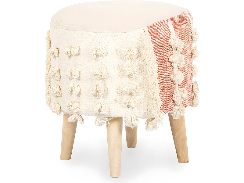 Sgabello Pouf Rotondo - Stile Boho Bali - Batty