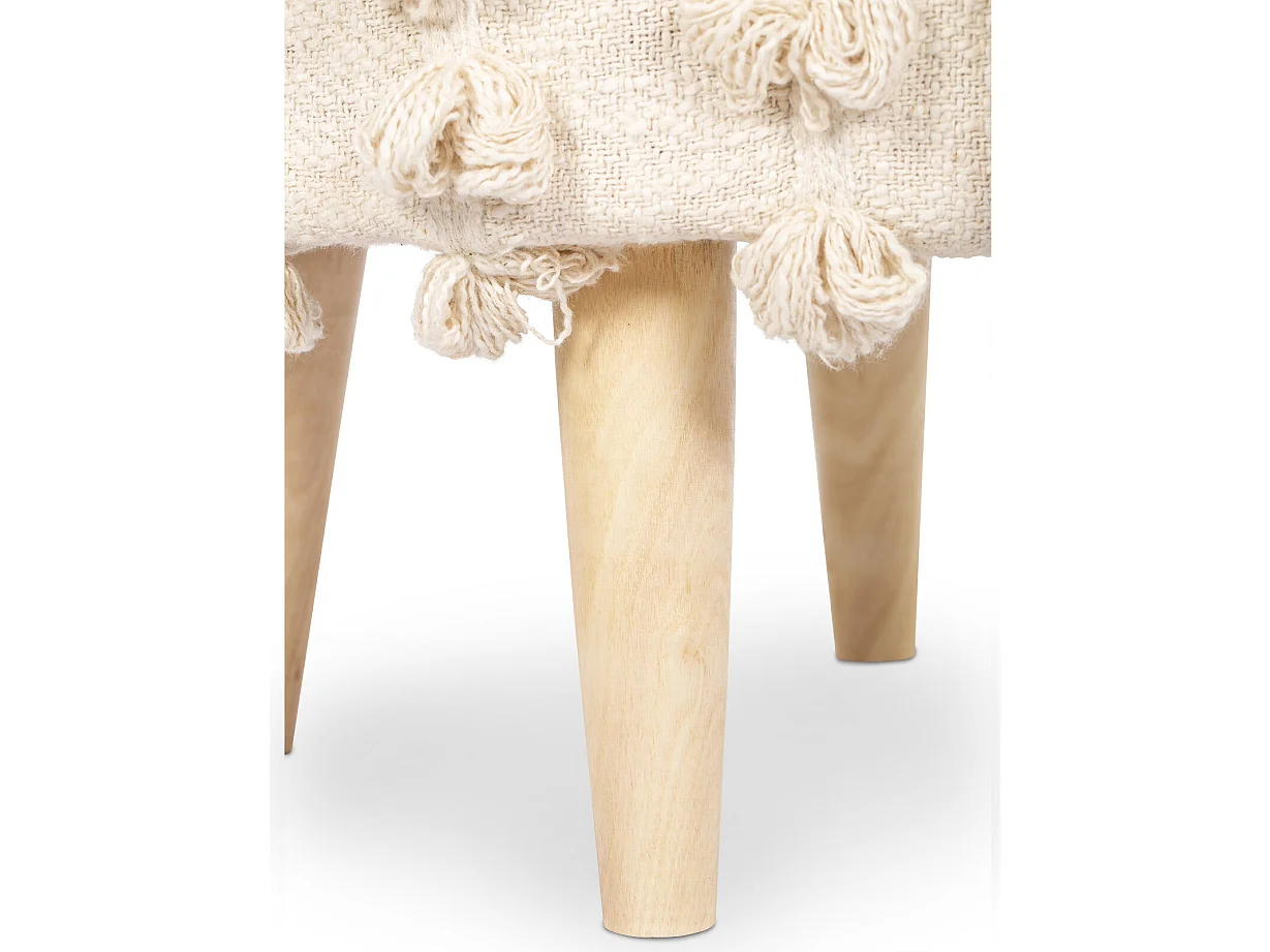 Taburete Puff Redondo - Estilo Boho Bali - Batty