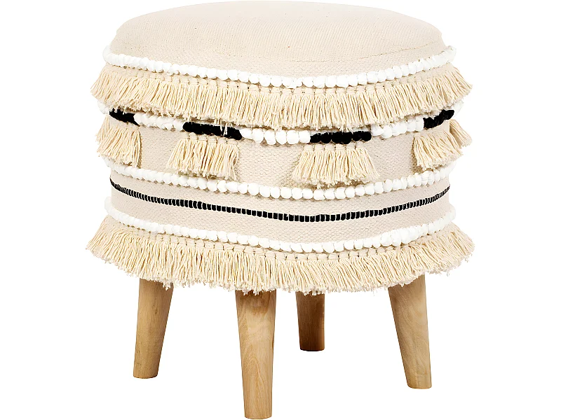Sgabello Pouf Rotondo - Stile Boho Bali - Juliet