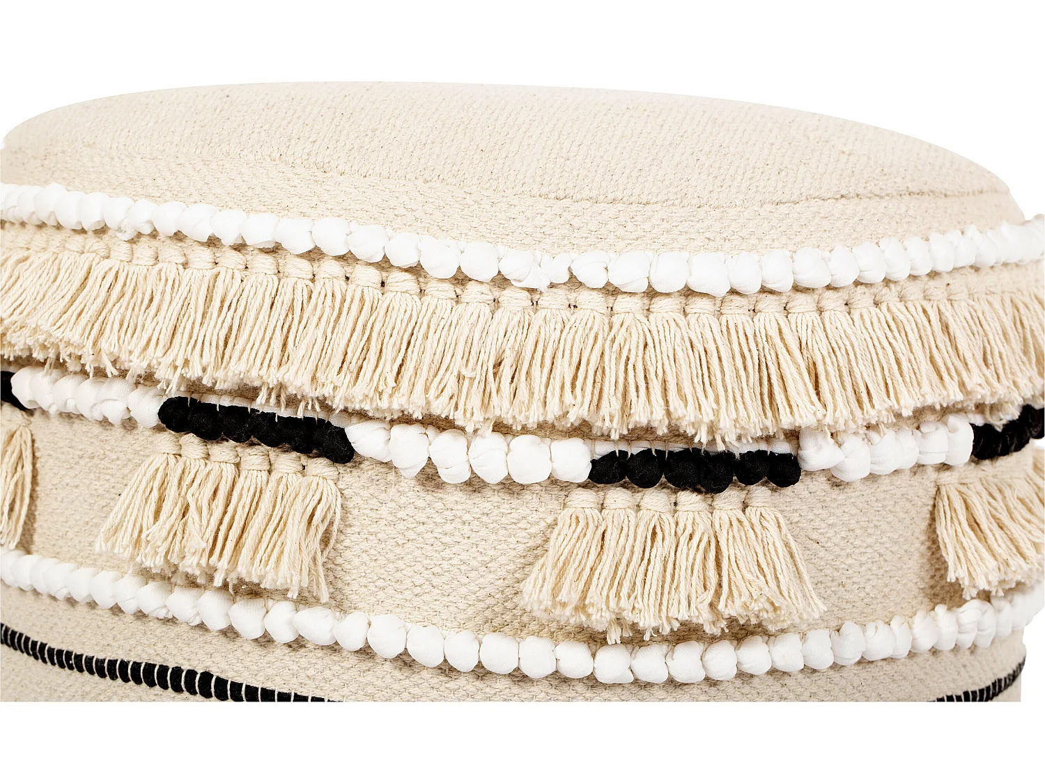 Taburete Puff Redondo - Estilo Boho Bali - Juliet