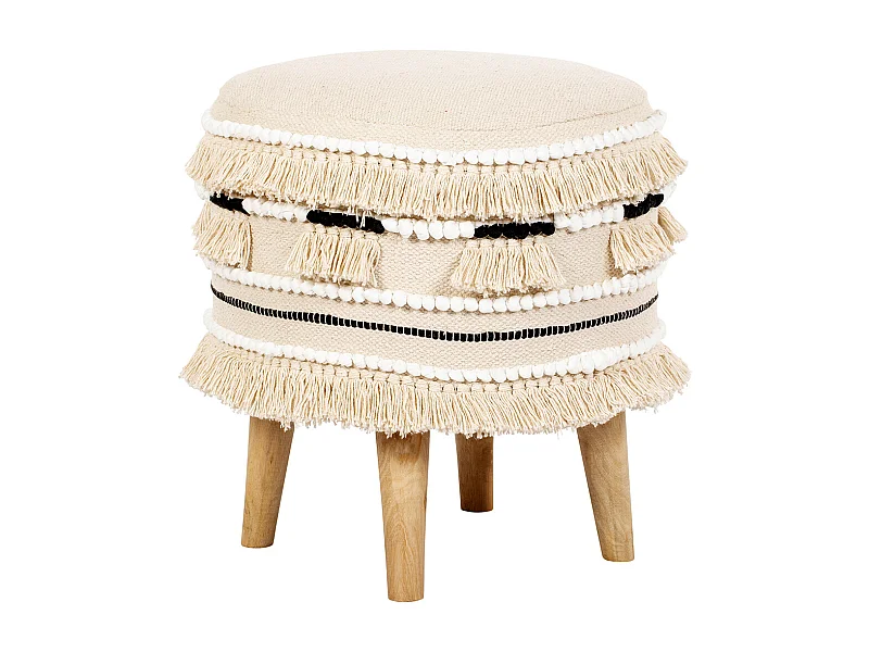 Sgabello Pouf Rotondo - Stile Boho Bali - Juliet