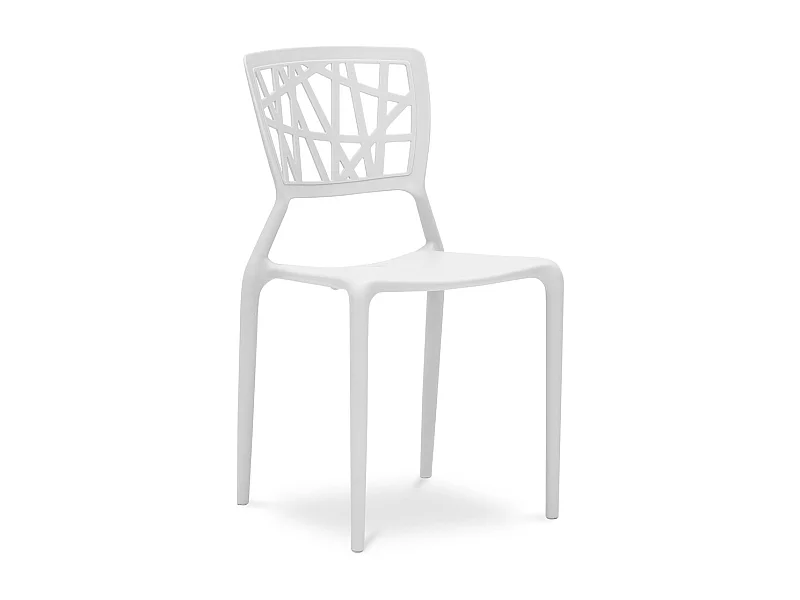 Chaise d'extérieur - Chaise de jardin design - Viena Blanc