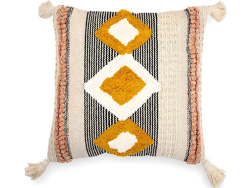 Cuscino in stile boho Bali - Copertura e riempimento inclusi - Mabel