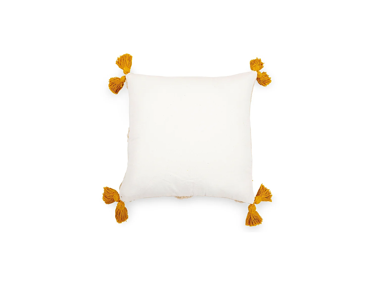 Coussin de style boho Bali - Housse et Rembourrage inclus - Isla Jaune