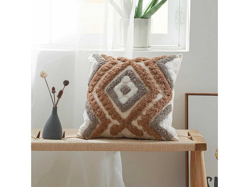 Cuscino in stile boho Bali - Copertura e riempimento inclusi - Hanaki