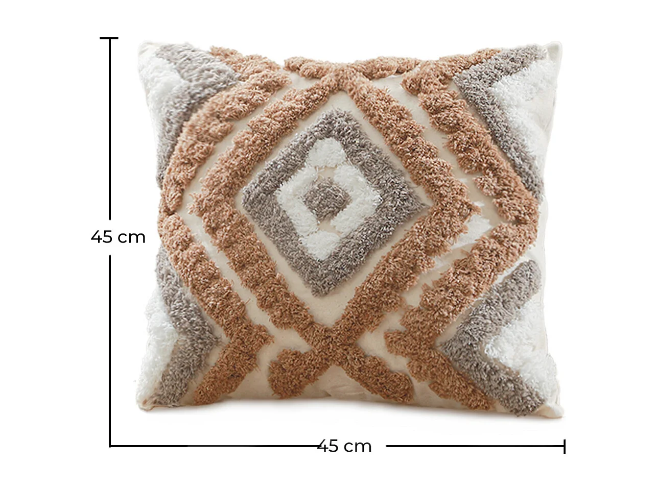 Cuscino in stile boho Bali - Copertura e riempimento inclusi - Hanaki