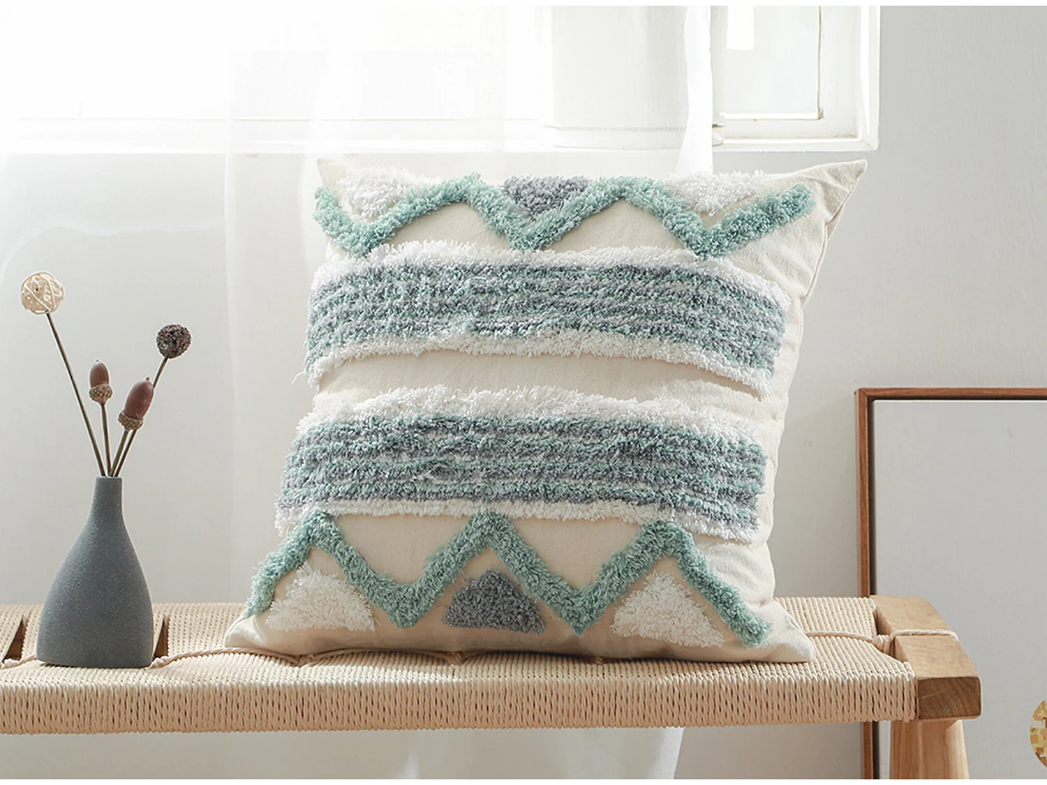 Boho Bali Style Kissen - Bezug und Füllung enthalten - Dura