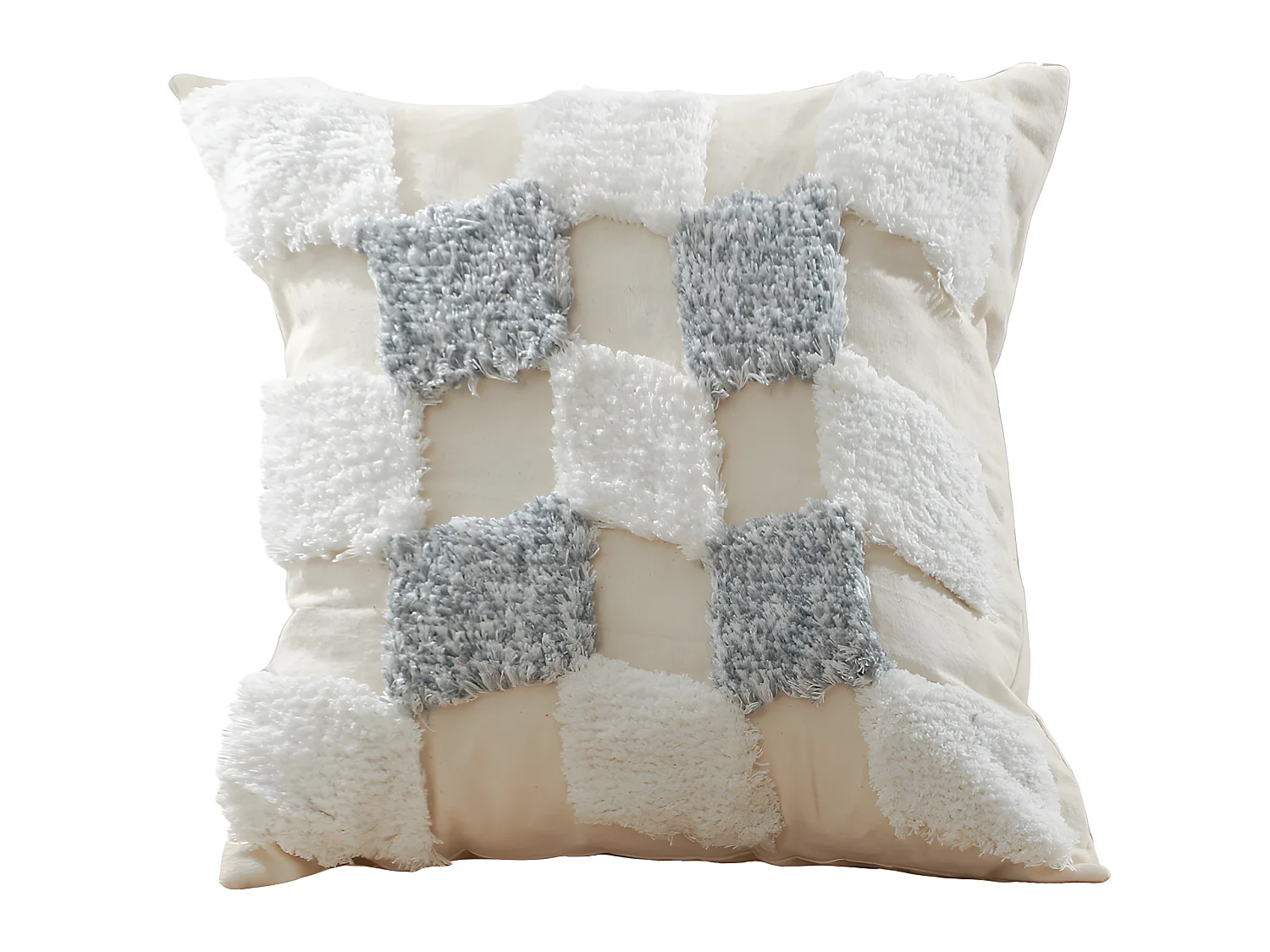 Coussin de style boho Bali - Housse et Rembourrage inclus - Varouna Gris