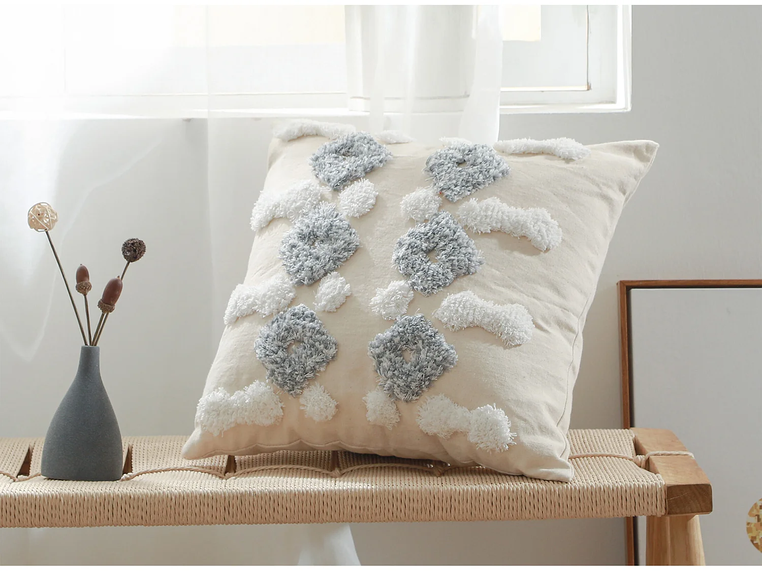 Cojín Estilo Boho Bali - Funda y Relleno - Nesa