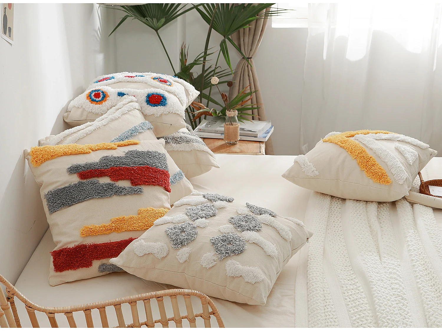 Cuscino in stile boho Bali - Copertura e riempimento inclusi - Nesa