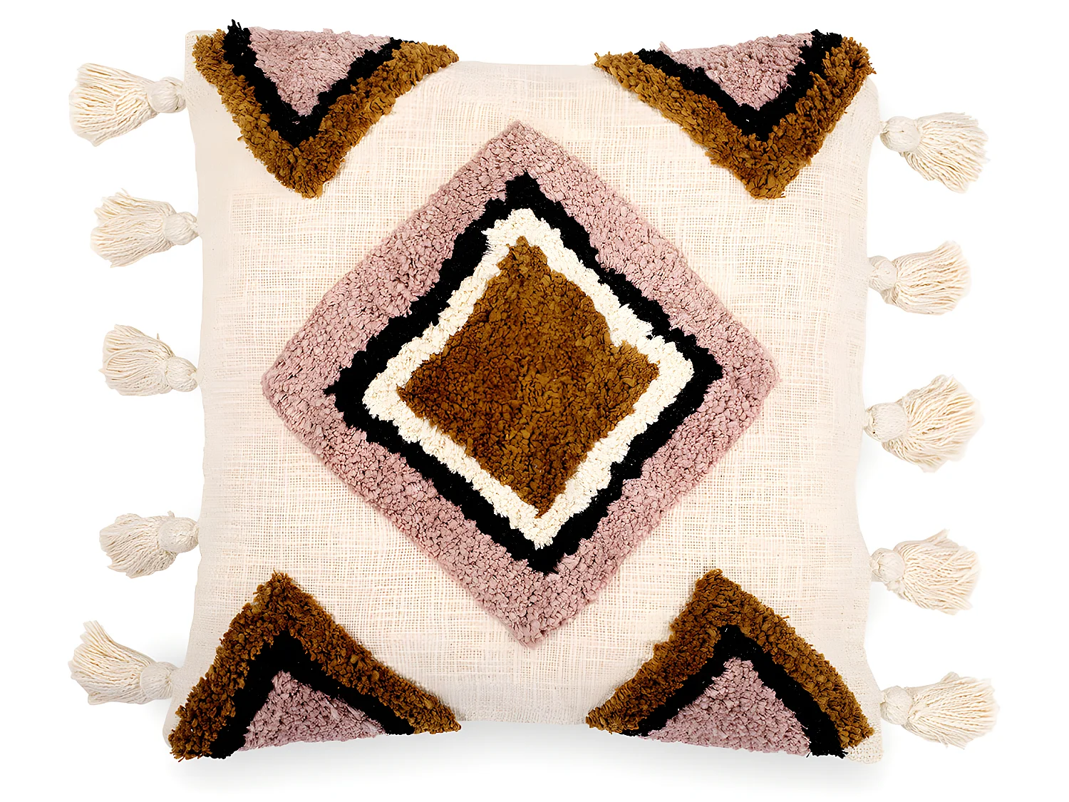 Coussin de style boho Bali - Housse et Rembourrage inclus - Aurelia Multicolore