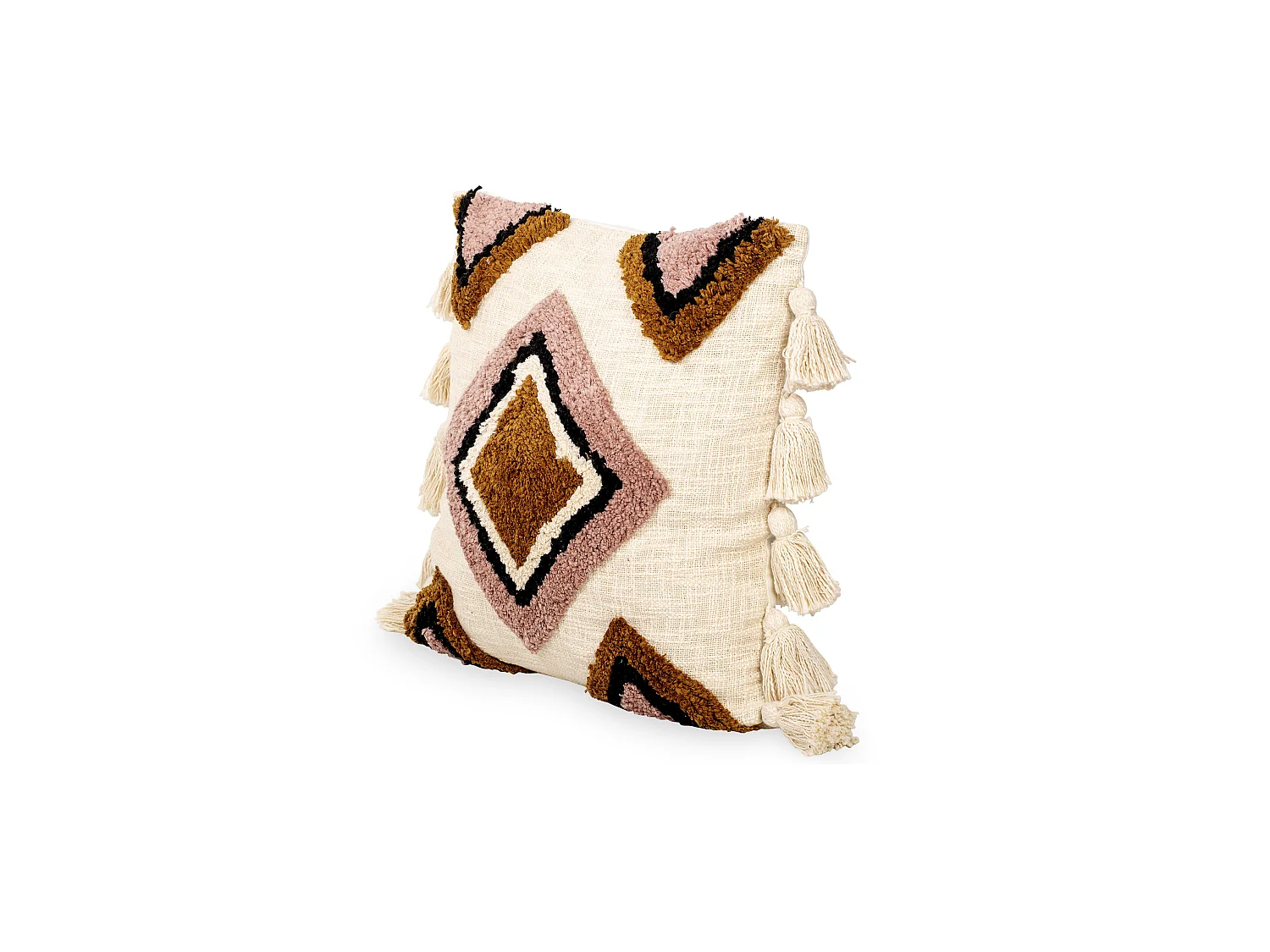 Coussin de style boho Bali - Housse et Rembourrage inclus - Aurelia Multicolore