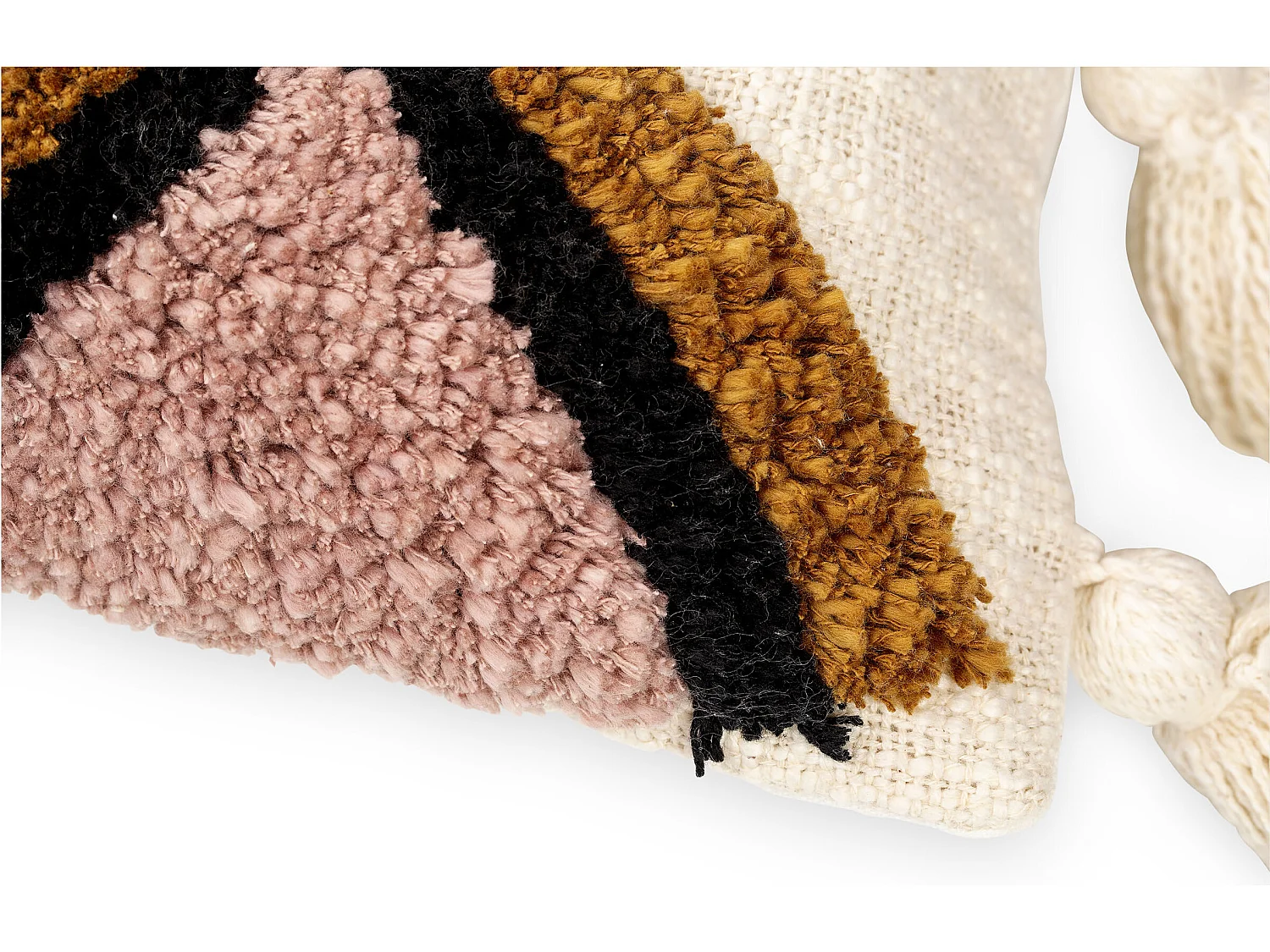 Coussin de style boho Bali - Housse et Rembourrage inclus - Aurelia Multicolore