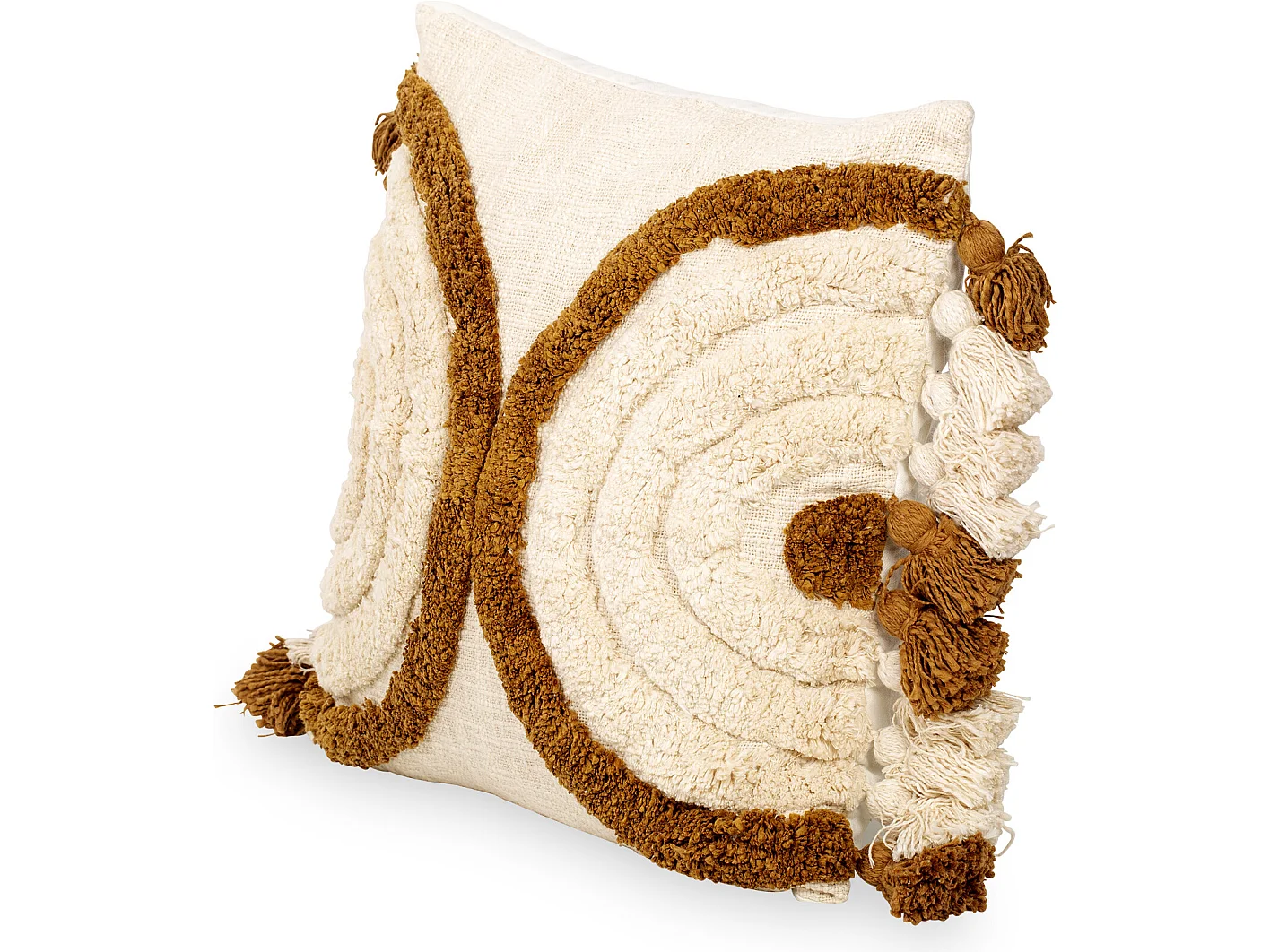 Coussin de style boho Bali - Housse et Rembourrage inclus - Edwyna Jaune