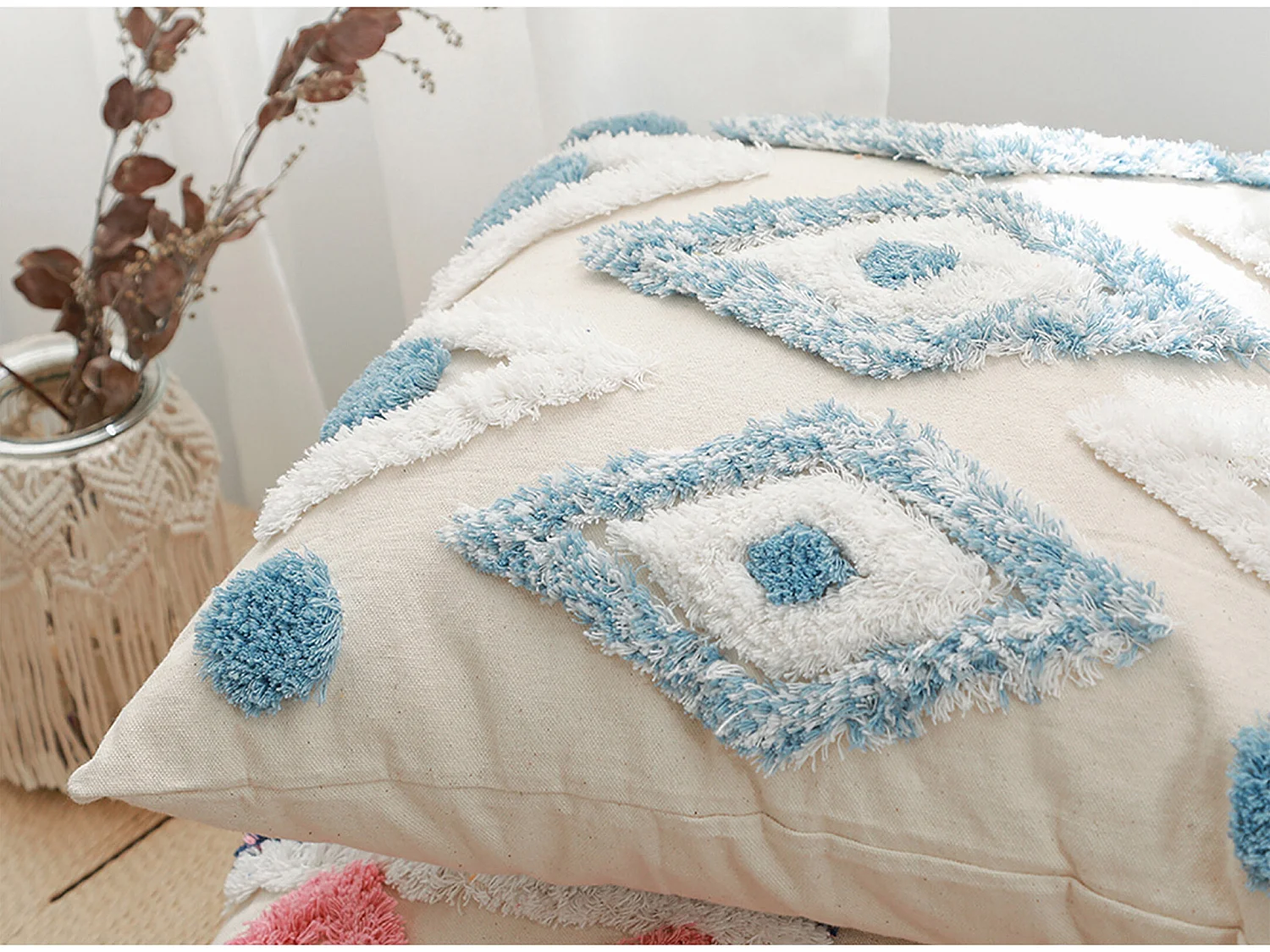 Boho Bali Style Kissen - Bezug und Füllung enthalten - Mawi