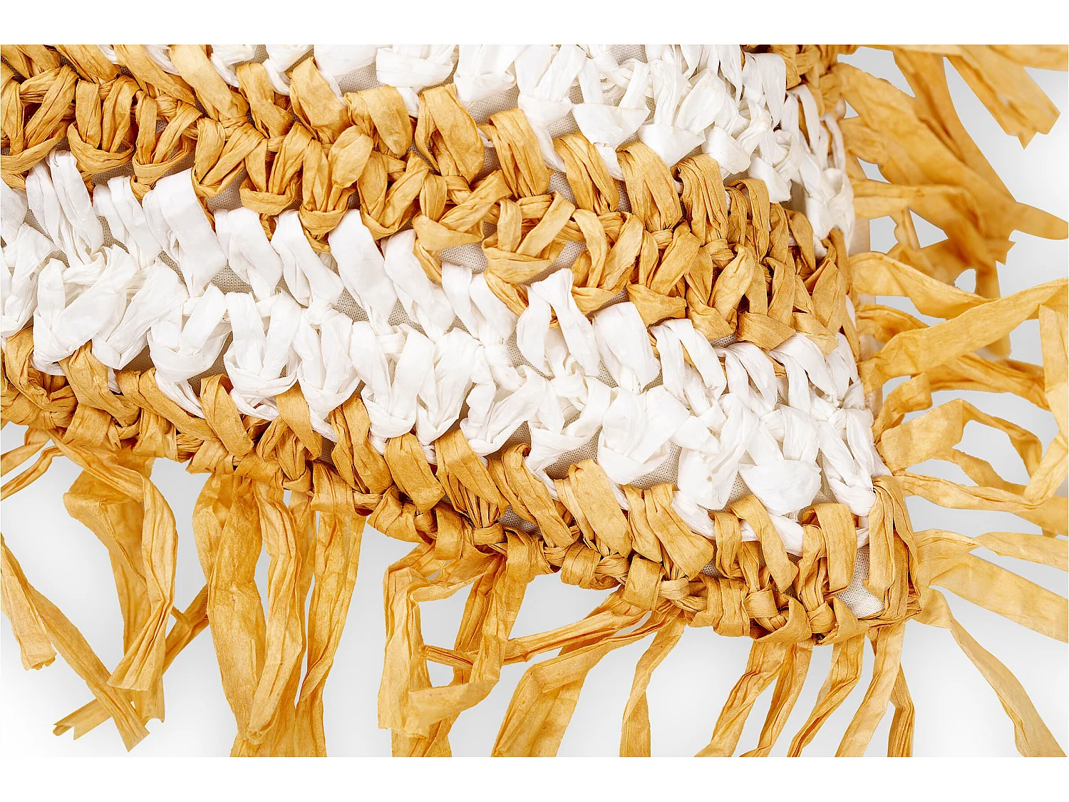 Coussin de style boho Bali - Housse et Rembourrage inclus - Carissa Crème