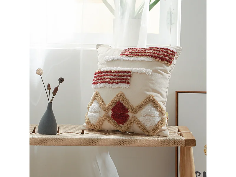 Cuscino in stile boho Bali - Copertura e riempimento inclusi - Rajni