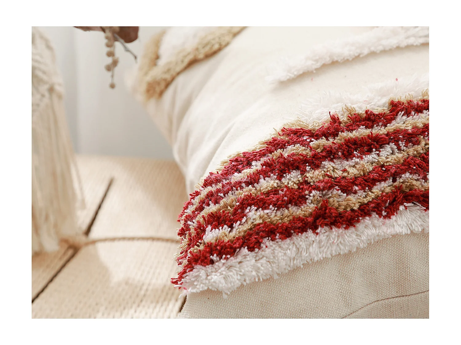 Cojín Estilo Boho Bali - Funda y Relleno - Rajni